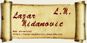 Lazar Midanović vizit kartica